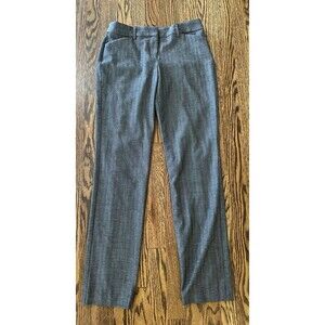 Express Editor Slim Low‎ Rise Stretch Chino Pants Herringbone Black Size 2L EUC